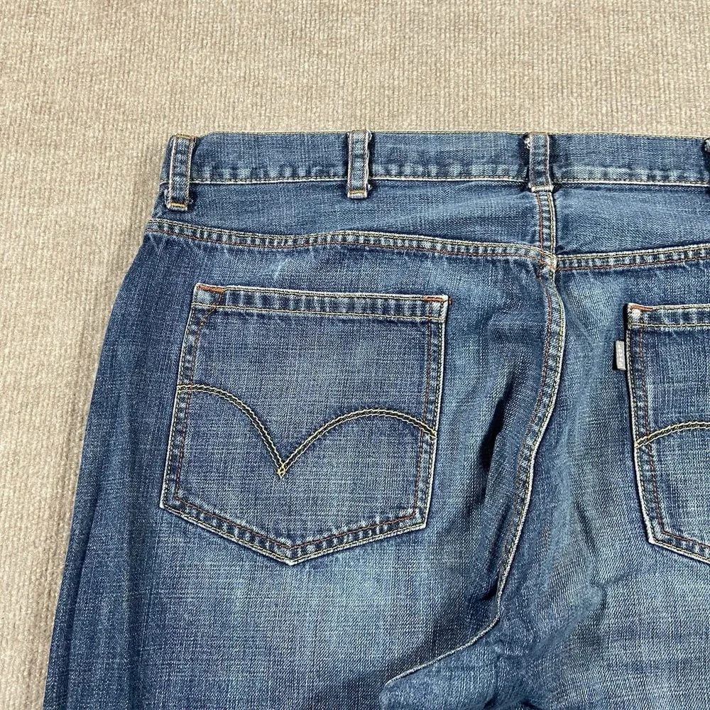 Levis Silvertab Jeans Mens 41x30 Baggy Fit Dark Wash Blue Denim Faded Skater Y2K